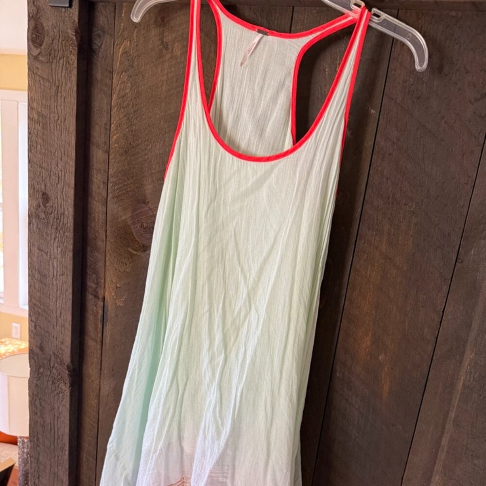 Free People Bohemian Dress with gold ribbon detailing